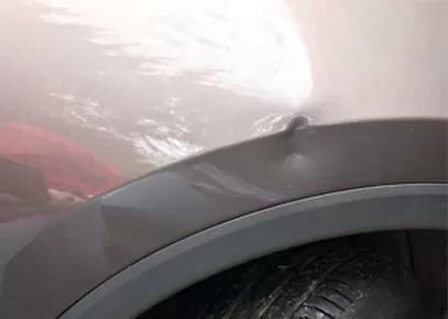 obscure dents in awkward areas dent repair example